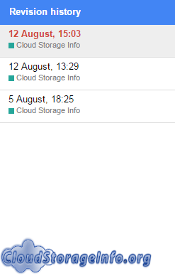 Google Drive Review Revision history