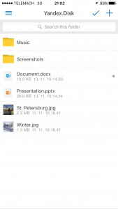 Yandex.Disk Mobile