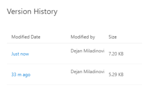 OneDrive Review Versioning System