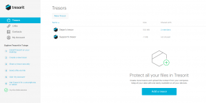 Tresorit Interface