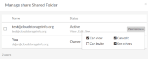 Sync.com Business Review Shared Folder