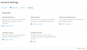 Sync.com Business Security