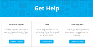 Sync.com Business Support