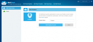MultCloud Add Dropbox