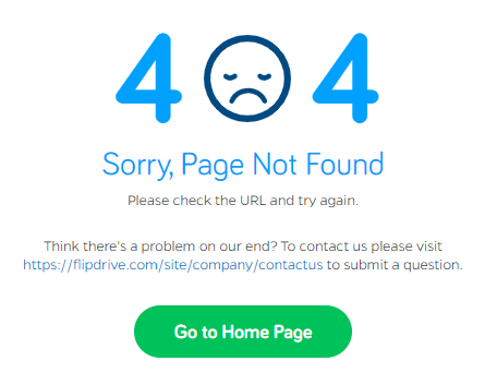 FlipDrive Review Help Page 404
