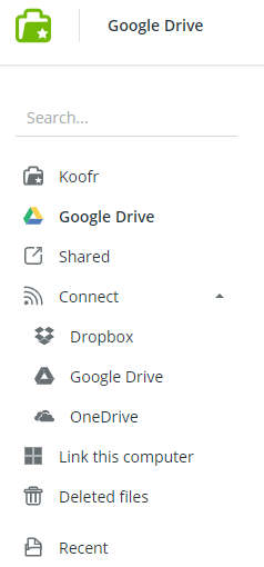 Koofr Review Connect With Google Drive