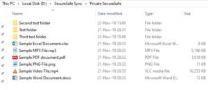 SecureSafe Review Desktop client folder