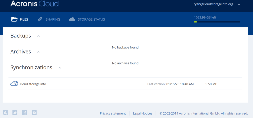 acronis cloud vs acronis true image