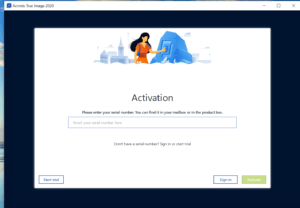 Acronis True Image Review - Trial Account Activation