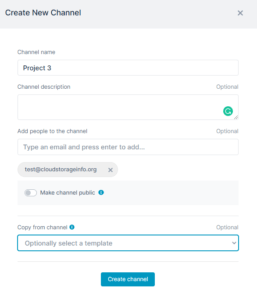 AirSend Review Create A New Channel