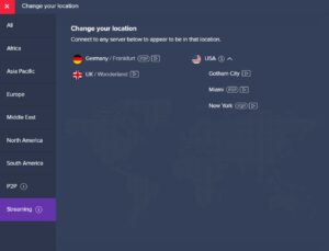 Avast SecureLine VPN - Streaming 1