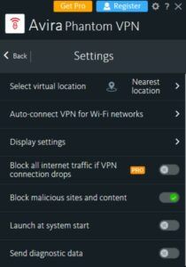 Avira Phantom VPN Review - Features 1
