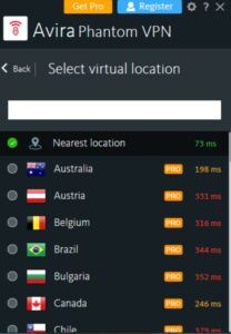 Avira Phantom VPN Review - Server 1