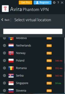 Avira Phantom VPN Review - Server 4