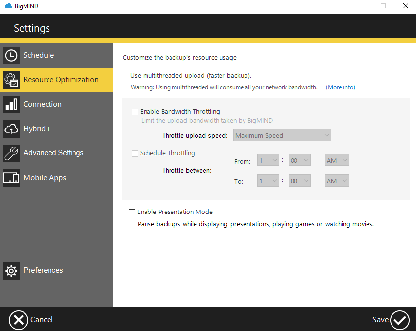 BigMIND Review Bandwidth Throttling