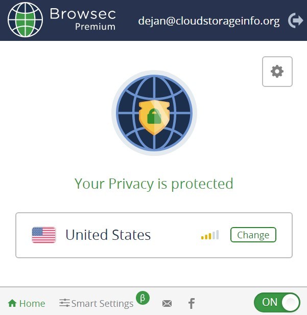 browsec premium extensão