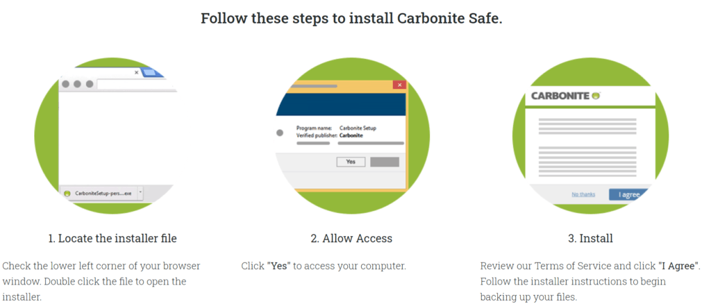 Carbonite Review - Installation