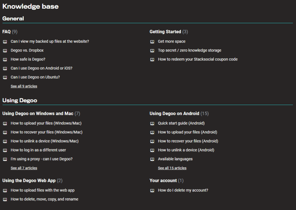 Degoo Review Knowledge Base