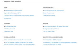 ElephantDrive Review - Online Support 1