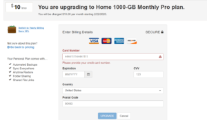 ElephantDrive Review - Payment