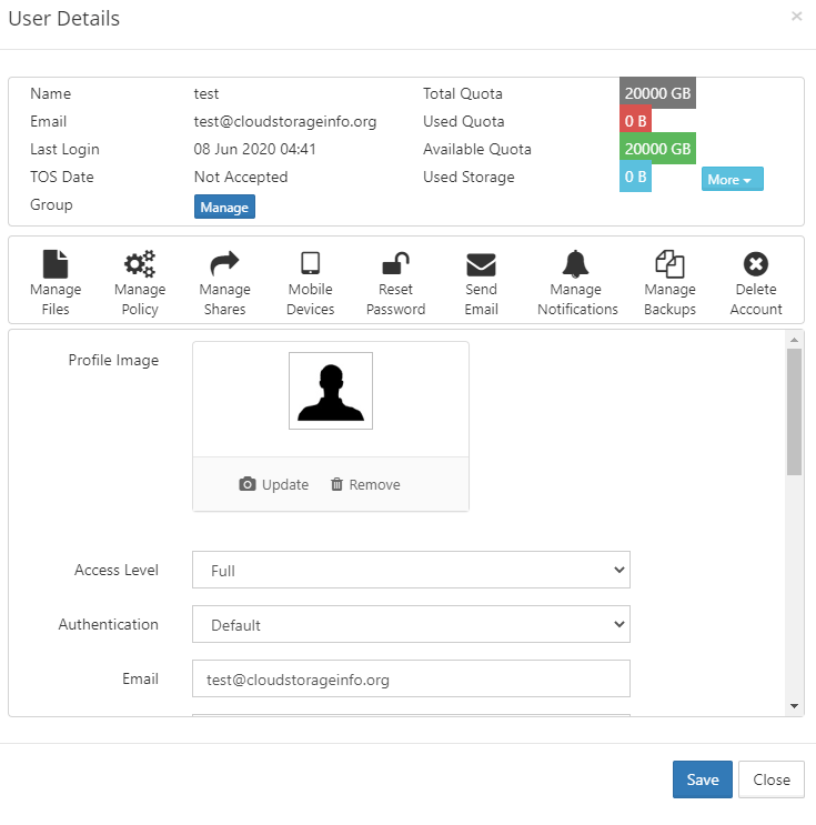 FileCloud Review Manage Users