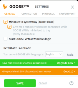 GOOSE VPN Review - Ease of use 000000567