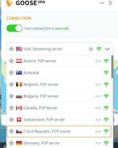 GOOSE VPN Review - Features 2