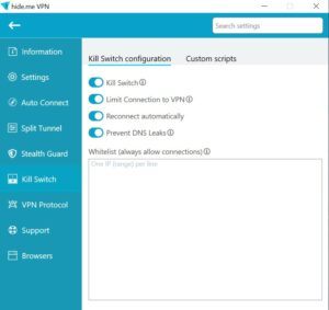 Hide.me VPN Review - Additional Features 1