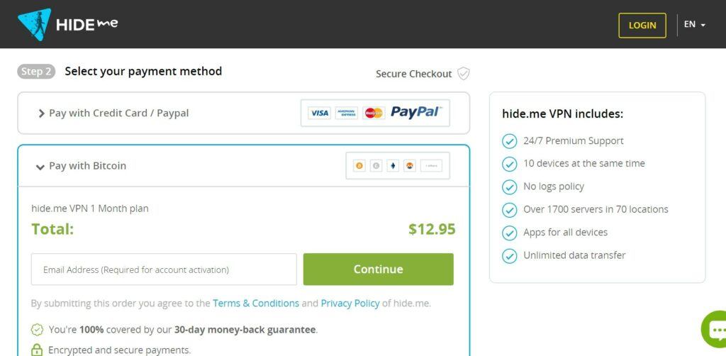 Hide.me VPN Review - Pricing 1