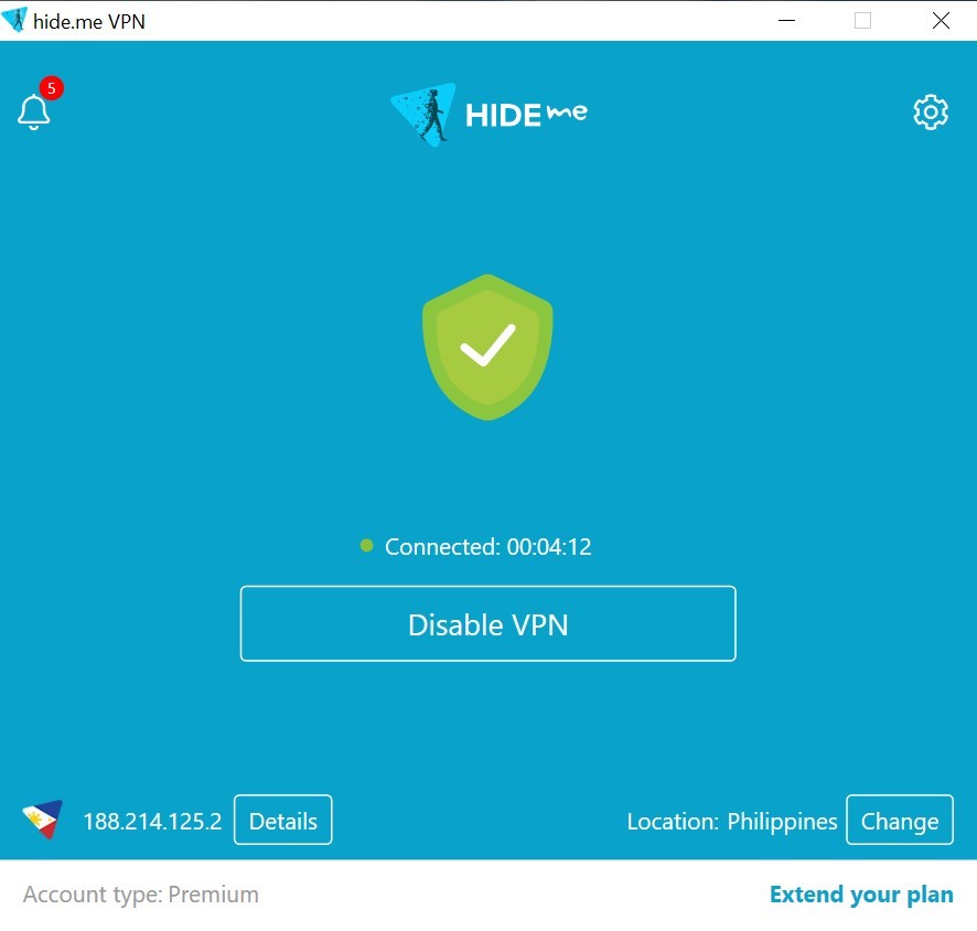 Hide.me VPN Review - ease of use 000a