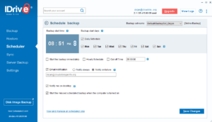 IDrive Review Schedule Backup