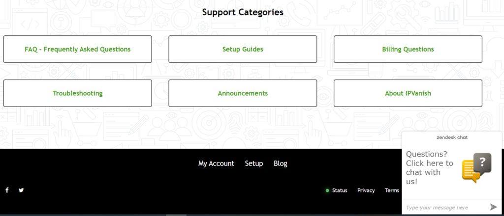 IPVanish VPN Review - Support 1