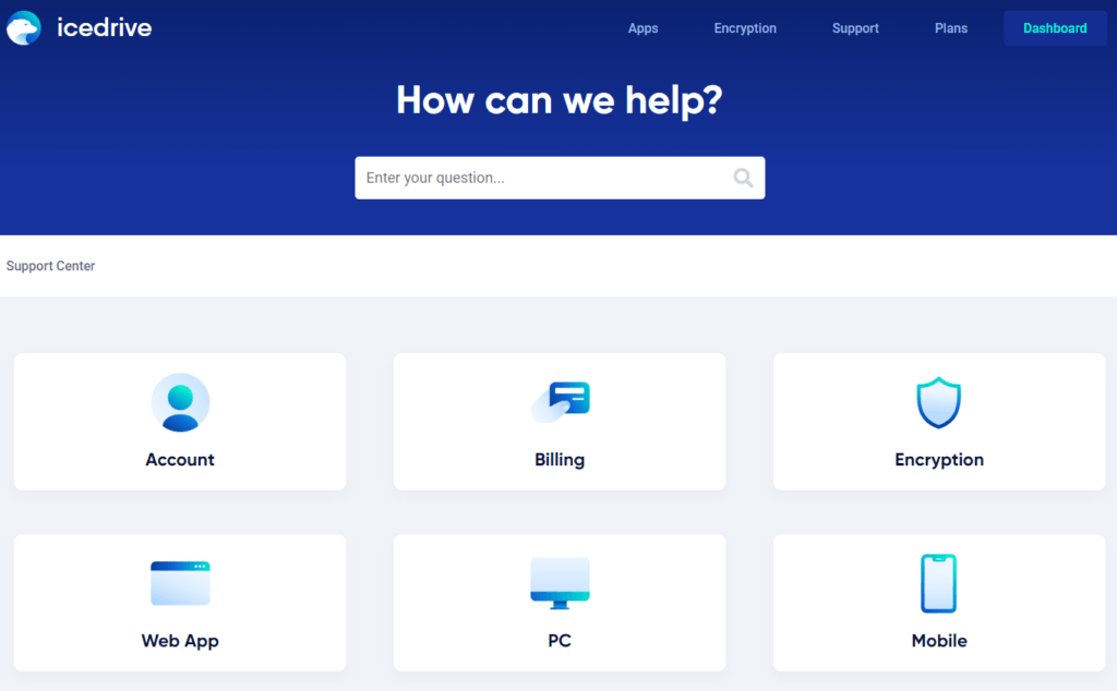 Icedrive Review Support Page