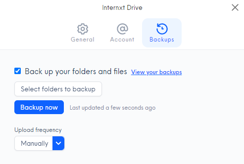 Internxt Review Backup