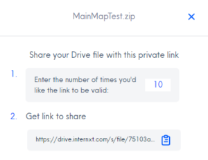Internxt Review Share a file