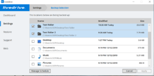 Livedrive Review - Backup 4