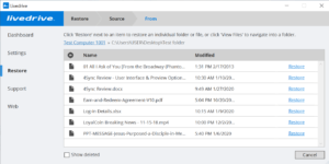 Livedrive Review - Restoration 2
