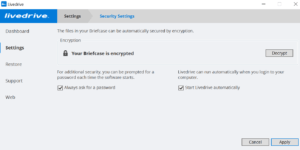 Livedrive Review - security 1