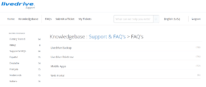 Livedrive Review - support 1