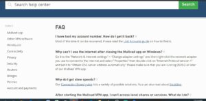 Mullvad VPN Review - Online Support