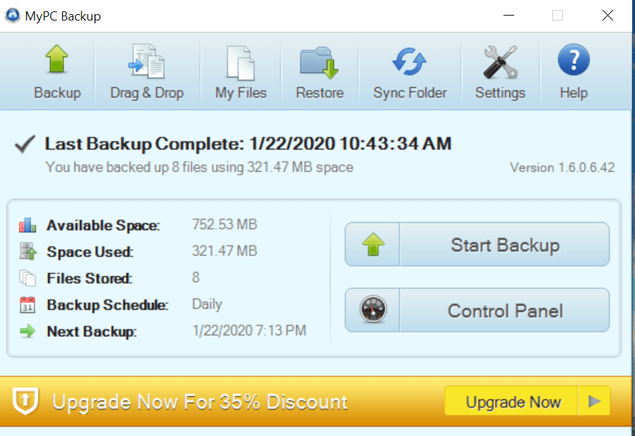 MyPCBackup Review - Ease of Use