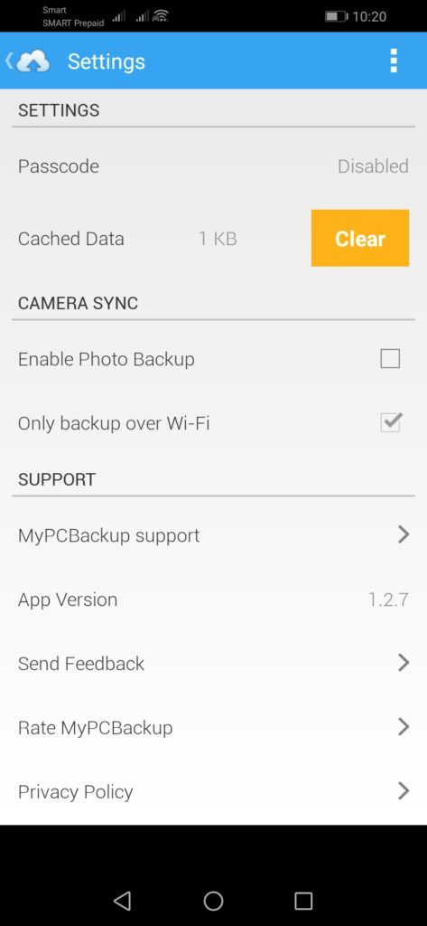 MyPCBackup Review - mobile 3