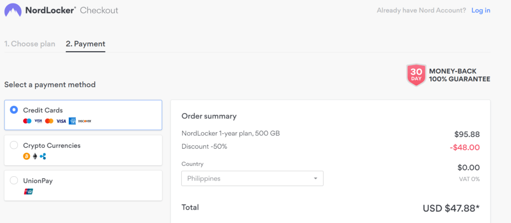 NordLocker Review - Pricing 1