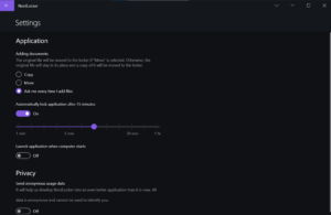 NordLocker Review - Settings 1