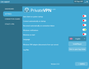 PrivateVPN Review - Ease of Use 76564