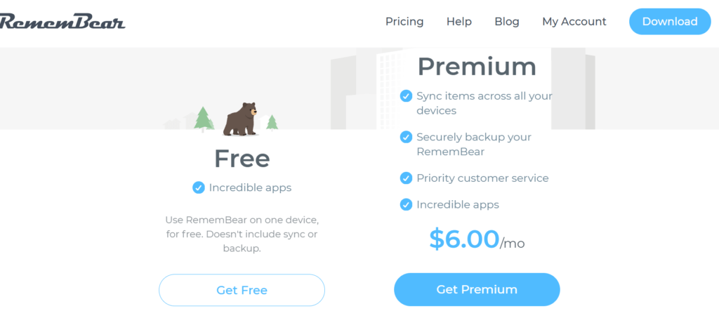RememBear Review - Pricing 1