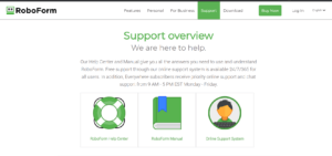 RoboForm Everywhere Review - Online Support 1