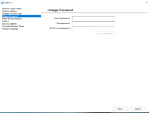 SOS Online Backup Review - Change Password