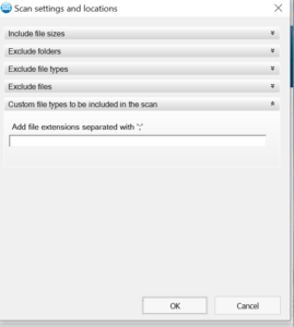 SOS Online Backup Review - Folder Scan Settings and Locations
