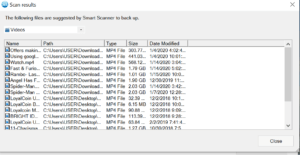 SOS Online Backup Review - Smart Scanner Results Viewing